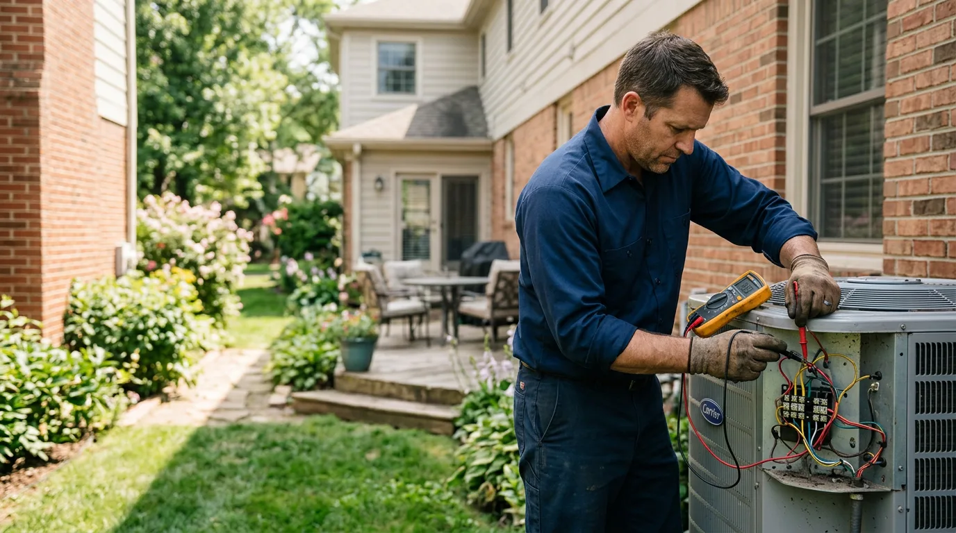 HVAC technician working near Winfield, WV
